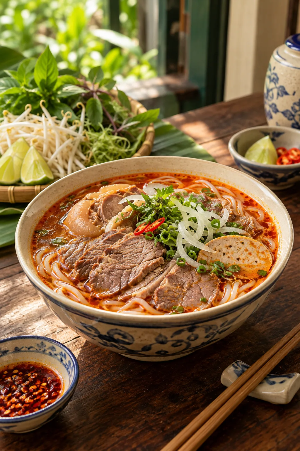Illustrative bowl of bún bò Huế